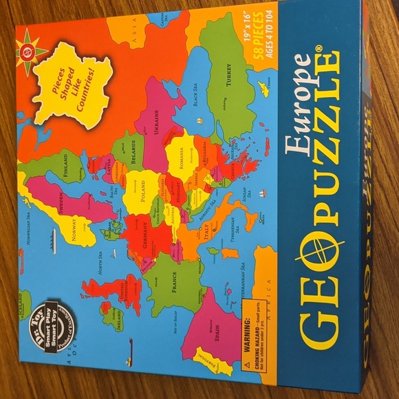 GeoPuzzle Puzzle Europe Geography Education Floor Jigsaw Puzzle School Teachers - Picture 1 of 3